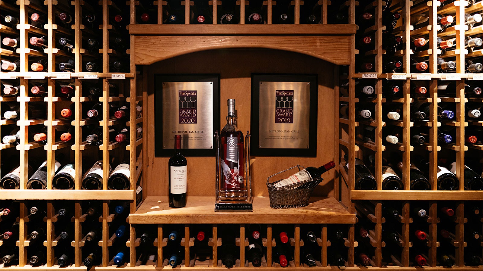 The wine cellar of Metropolitan Grill
